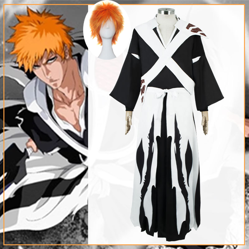 Men'S Kimono Accessories - Anime Bleach Kurosaki Ichigo Cosplay Wig