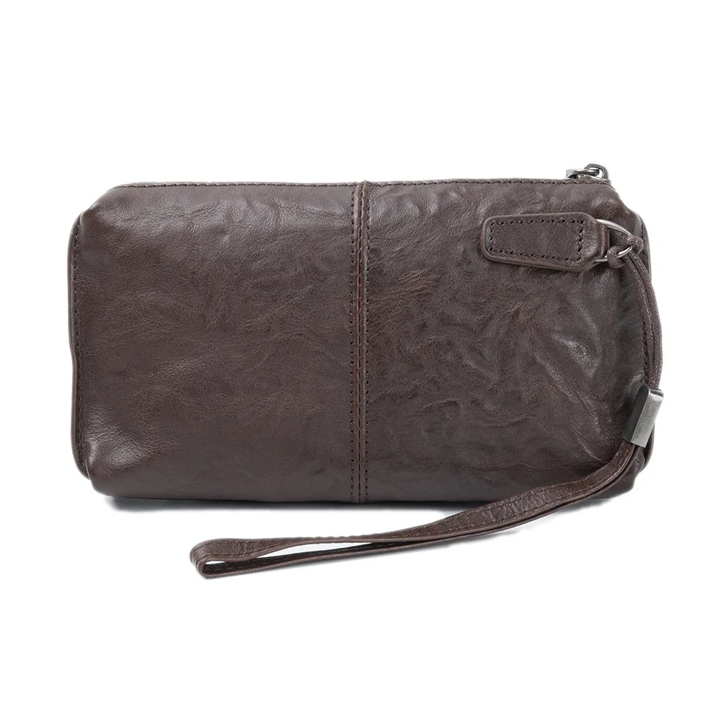 Men Cowhide Clutch Purse Bag M - огляд і ціна Travel Organizer Men
