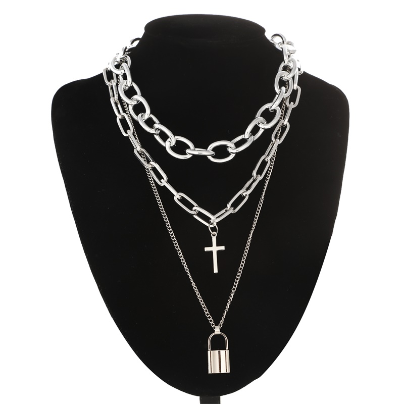 FNQUFUJ Layered grunge aesthet - огляд і ціна Men Accessories Neck Chain