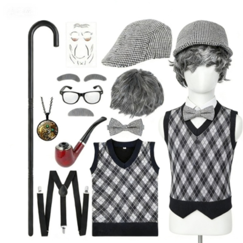 Halloween Festival Old Man Cos - огляд і ціна Men'S Accessories In The 1920S