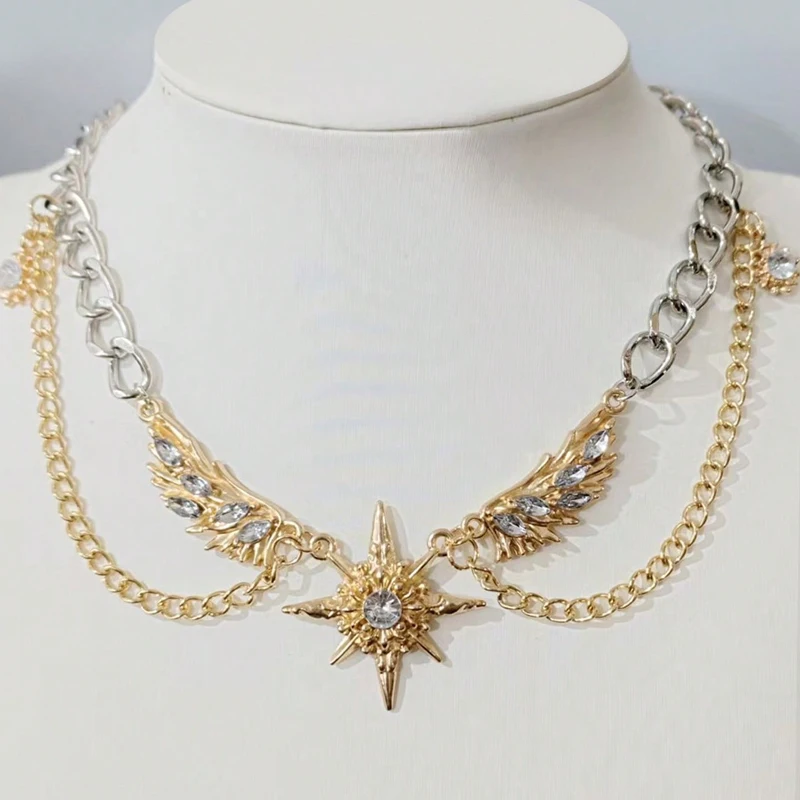 Gothic Punk Gold Color Wings S - огляд і ціна Men Accessories Neck Chain