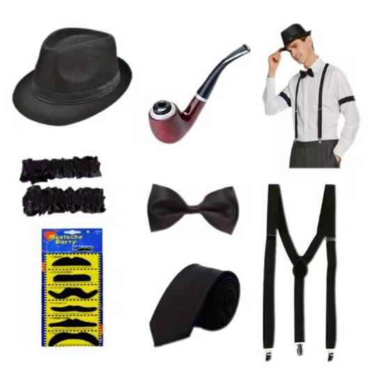 1920s Mens Gatsby Gangster Cos - огляд і ціна Men'S Accessories In The 1920S
