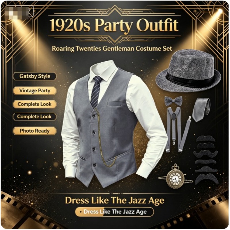 1920s Mens Great Gatsby Gangst - огляд і ціна Men'S Accessories In The 1920S