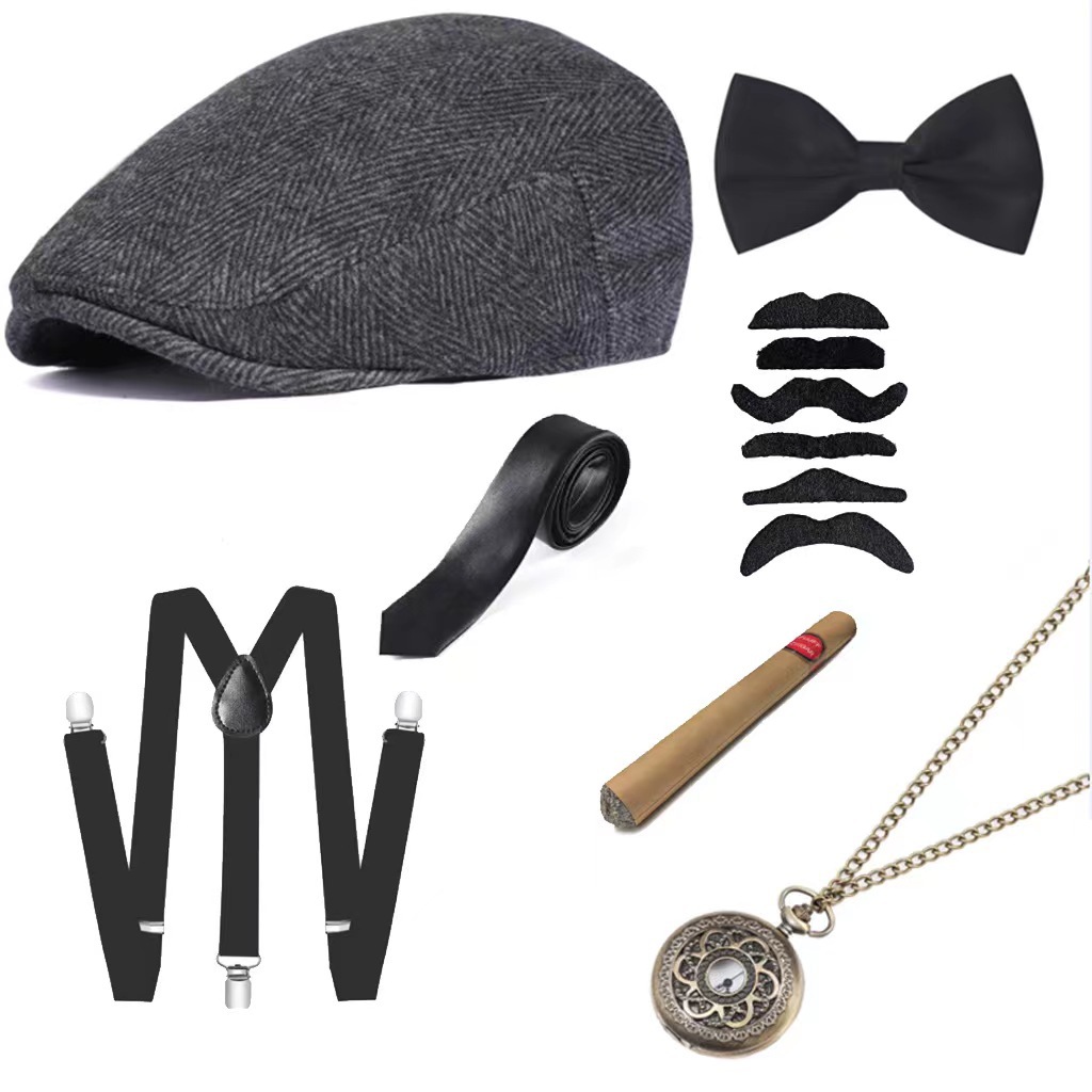 Cosplay Holiday Party Old Man  - огляд і ціна Men'S Accessories In The 1920S