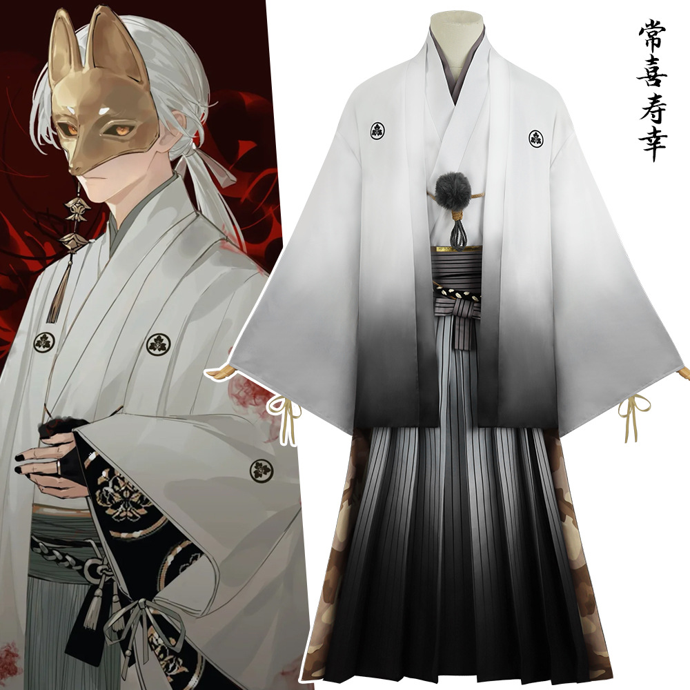 Fox Man Mask Cosplay Anime Hil - огляд і ціна Men'S Kimono Accessories